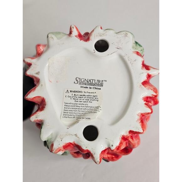 Toucan red peppers candle holder, Rare ceramic Costa Rico Central America - Picture 6 of 6